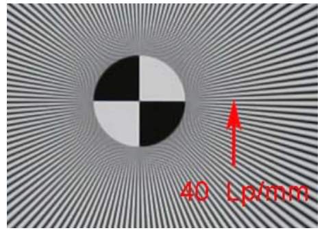 西門子星分辨率測(cè)試卡空間頻率